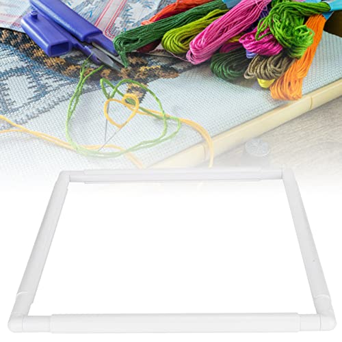 Garosa Cross Stitch Frames, Stickrahmen Quadratisches Rechteck Kunststoffcliprahmen zum Sticken Kreuzstich Quilten(43.1 x 43.1cm) von Garosa