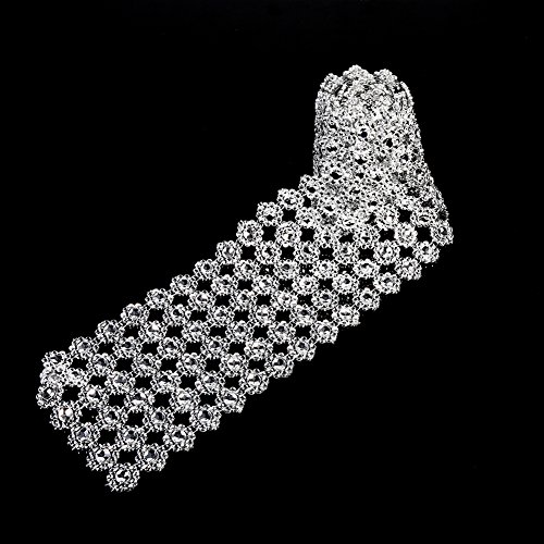 Diamantband Acrylband Strassband Blumenform Sonne Funkelnd 1 Yard Lang Diamant Mesh Wrap Künstliche Kristalldekorationen Für Hochzeitssträuße Rahmen Partyzubehör von Garosa