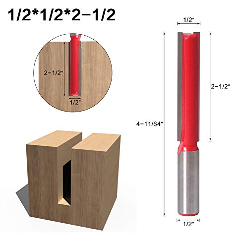 Holzbearbeitungsschneider, 1/2 -Zoll -Yg8 -Legierungspulen -Trim -Router -Bit, Hohe Härte, Genaue Positionierung für Holzbearbeitung, Geeignet, Spirale (1/2*1/2*2-1/2) von Garosa