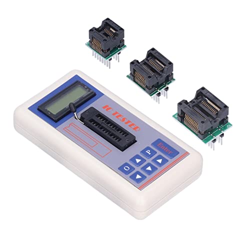 Transistormessgerät, TSH-06F Integrierter Schaltkreistester, IC-Transistormessgerät, mit 5 V 3,3 V AUTO-Modi, für Integrierte Kommunikationsschaltkreise (Mit Klemmen) von Garosa