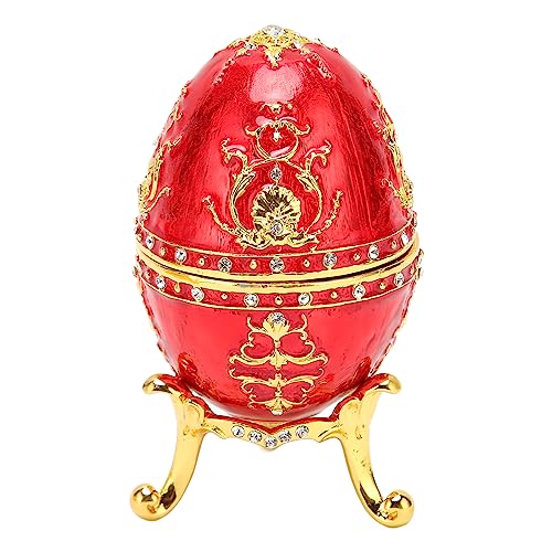 Garsent Eier-Schmuckkästchen Im Vintage-Fabergé-Stil – Einzigartige Handbemalte Emaillierte Schmuckschatulle, Sammlerstück in Limitierter Auflage, Eiförmige Schmuckschatulle, von Garsent