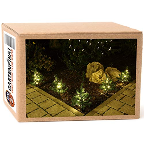 5X Tanne mit LED beleuchtet für Blumenkasten Garten Deko Weihnachten von Gartenpirat® von Gartenpirat