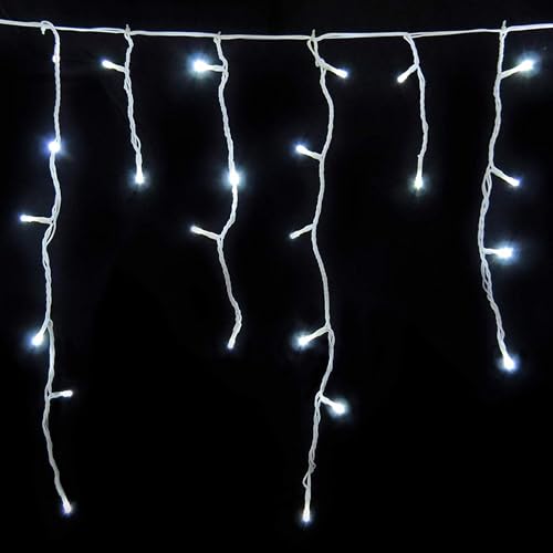 Gartenpirat LED-Lichterkette Eisregen 6m 240 LED kaltweiß Timer-Funktion Weihnachtsbeleuchtung innen außen von Gartenpirat