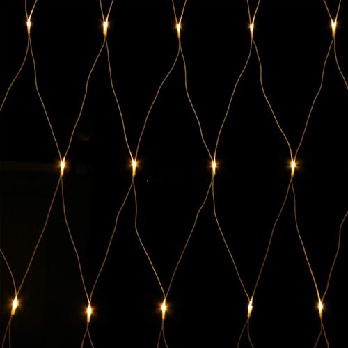 Gartenpirat LED-Lichternetz flexibel 3x2 m 4x2 m oder 3x3 m 200 LED warmweiß mit Timer-Funktion Lichterkette Netz Beleuchtung außen innen von Gartenpirat