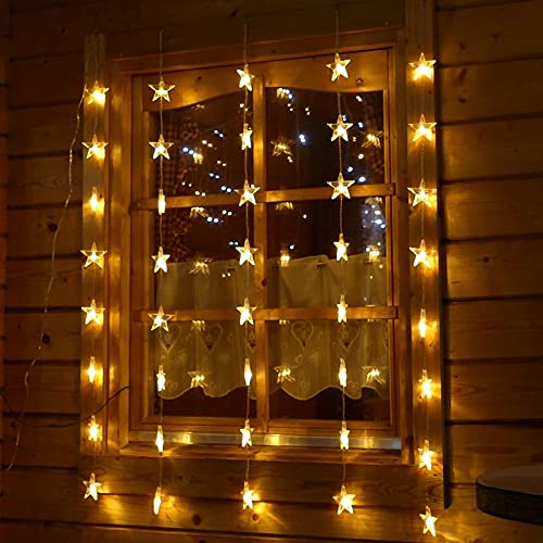 Gartenpirat Lichtervorhang 1 x 1,2 m 40 LED Lichterkette für hohe Fenster Weihnachten von Gartenpirat