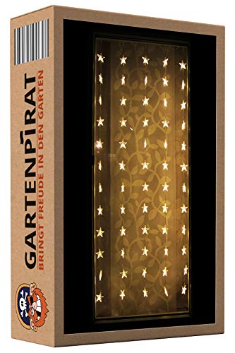 Gartenpirat Lichtervorhang 1 x 1,8 m 60 LED Lichterkette für hohe Fenster Weihnachten von Gartenpirat