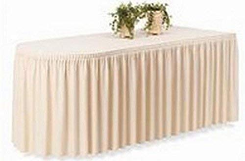 Gastro Uzal Skirting Excellent 520x73 cm Ecru/Creme Skirtings/Plisseefalte für die Tischgrößen 170 x 80 cm / Ø160 cm geeignet mit rückseitigem Klettband von Gastro Uzal