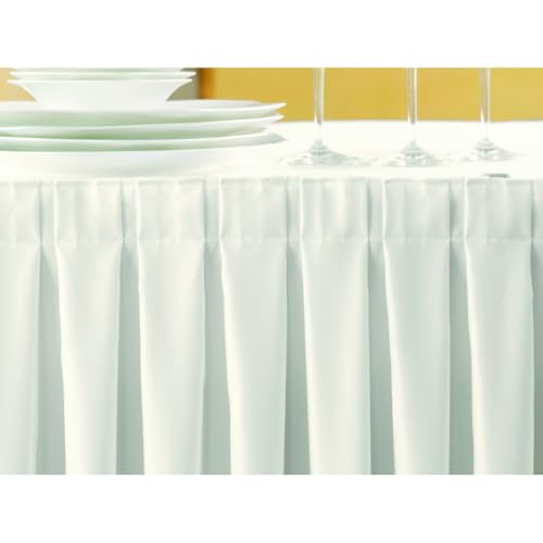 Gastro Uzal Skirting weiß/Kellerfalte: 580 x 73 cm, für Gastronomie, Caterin und Hochzeit von Gastro Uzal