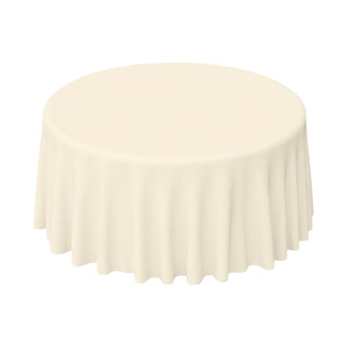 Runde Tischdecke 50% Polyester 50% Baumwolle (Creme, 180 cm) von Gastro Uzal