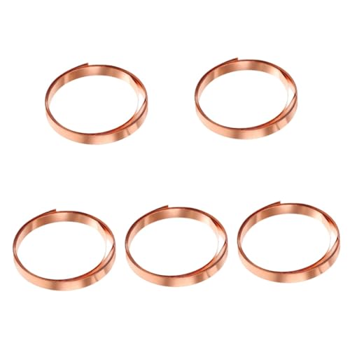 5 Rollen Blatt Kupferband Kupferblech kupferplatte kupferspule kupferspäne Kupfergürtel Quetschperlen offene Lünetten für die Schmuckherstellung Dacheinfassung Kupfer Rose Gold Gatuida von Gatuida