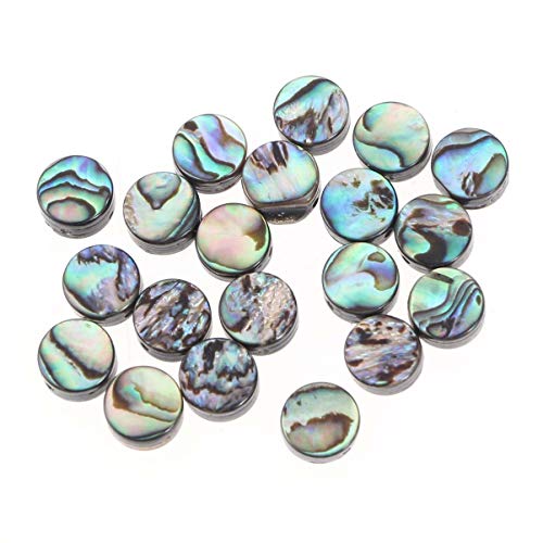 Abalone Muschelperlen 20 natürliche 8/10 mm Abalone-Muschelperlen flach Bastelperlen von Gatuida