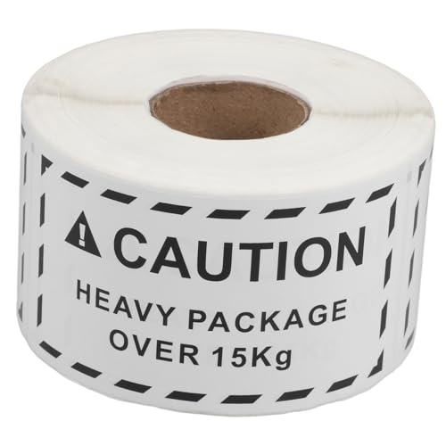 Gatuida 1 Rolle „caution Heavy“-aufkleber „heavy Special Handling Shipping“-palettenetikettenaufkleber „heavy Object Mech Lift Required“ Rolle Für Versand Und Verpackung von Gatuida