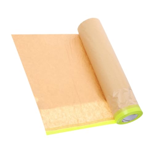 Gatuida 1 Rolle Abdeckpapier Schutzpapier Farbschutz Papier Lackschutzfolie Malerzubehör Bastelpapier Künstlerband Zeichenband Auto-Klebeband Klebeband zum Lackieren Kraftpapier Khaki von Gatuida