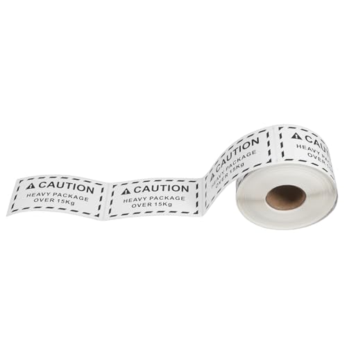 Gatuida 1 Rolle Aufkleber für Übergewicht packing labels adhesive labels white labels moving labels Schwerlastetiketten Vorsicht Versandaufkleber Warnschilder Kupferplattenaufkleber Weiß von Gatuida