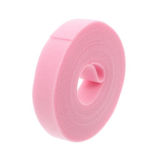 Gatuida 1 Rolle Kabelbinder mit Drahtklammern Leistung Drahtabdeckungen Tablett kabel organisieren Kabelmanagement Spanngurt klebeband Drahtbündel Schnurband Polyester Rosa von Gatuida