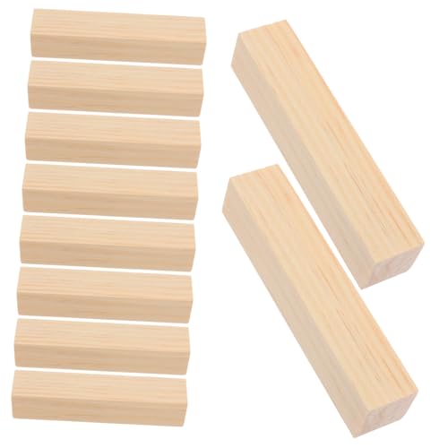 Gatuida 1 Satz 1 Holzmaterial Holzbauholzdübel DIY Holzhandwerksstäbe Holzhandwerk Holzmaterial Hochleistungsdübel Holzrohlinge DIY Holzbearbeitungsmaterial Dübelstangen 10 Stück von Gatuida