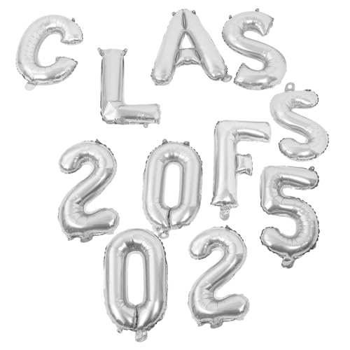 Gatuida 1 Satz Abschluss Ballon luftballons Partyballons Abschlussklasse Dekoration Vorschulabschluss Dekorationen Abschlussballons Absolvent liefert Grad Dekoration Aluminiumfolie Silver von Gatuida