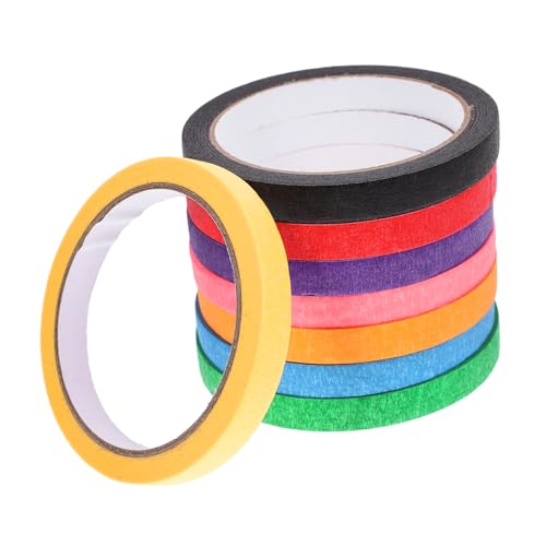 Gatuida 1 Satz Farbiges Abdeckband Buntes Klebeband Kinderband Farbiges Klebeband Für Klassenzimmer Regenbogenband Künstlerband Sammelalbum DIY Bänder Malerband Bunte 8 Rollen von Gatuida