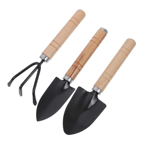 Gatuida 1 Satz Gartenwerkzeug-set Pflanzenwerkzeuge Hochleistungs-gartenbausatz Grubber Gartenhandwerkzeuge Laubrechen Stand Hacke Handkelle Jäter Garten Gartenbedarf Black Holz von Gatuida