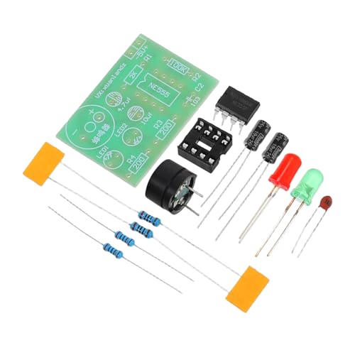 Gatuida 1 Satz LED Blinkschaltung Elektronik DIY Suite Elektronik Trainingsboard Epoxidharz 555 Multivibrator Suite 3 Stück von Gatuida