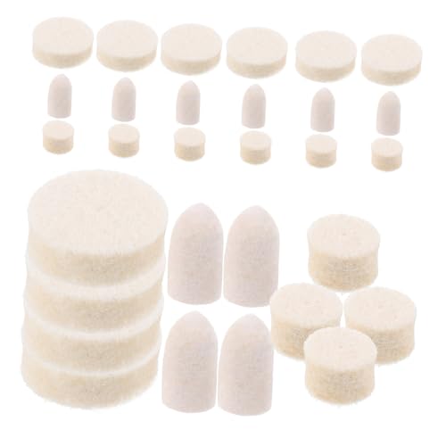 Gatuida 1 Satz Nagellack-set Polierpads Polishing Pad Wakit Grinder Schmuckpflege-set Nagelgele Mahler Polierkopf Polierset Polierscheibe Polieren Von Schmuck Polieraufsatz Wolle Weiß 75st von Gatuida