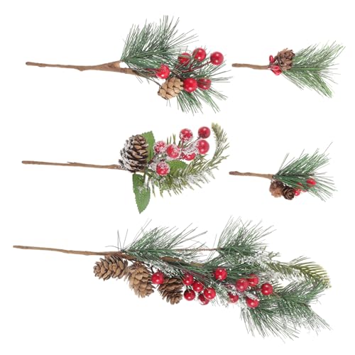 Gatuida 1 Satz weihnachtsdeko winterdeko christbaumdeko Weihnachtslichter Weihnachtsglocken blumengirlande weihnachtsbaum künstlich künstliche weihnachtspflanze DIY Beerenschmuck Weich-PVC von Gatuida