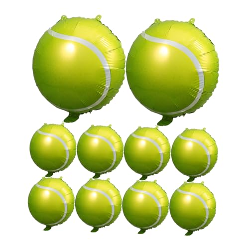 Gatuida 10 Stück Tennisball Luftballons 45-7 Cm - Grüne Tennis Party Dekoration Für Sport Motto Geburtstag Partyzubehör Für Frauen Und Männer von Gatuida