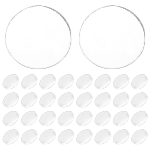 Gatuida 100 Stück Klare Glaskuppel-Cabochons Runde Cabochon-Kuppelfliesen 18 Mm Glas-Edelstein Halbrund Flache Rückseite Für Die Herstellung Von Diy-Schmuck von Gatuida