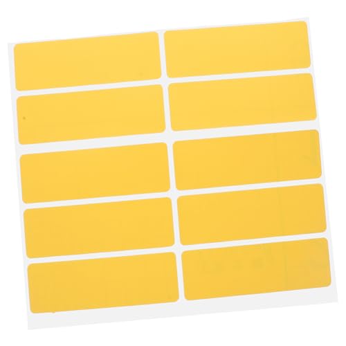 Gatuida 10St Positionierungsaufkleber selbstklebende etiketten Etikettenapplikator für den Schreibtisch Schreibtischetiketten Standortaufkleber Schreibtischmarker PVC selbstklebend Yellow von Gatuida