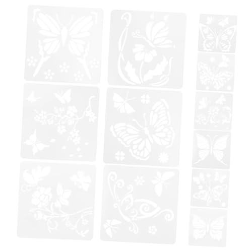 Gatuida 12 Stück Teiliges Schmetterling Malschablonen aus Robustem Pet für DIY Möbel Wanddekoration Vielseitig Einsetzbar für Naturmotive und Heimdekor Wiederverwendbare Bastelvorlagen Gatuida 12 Stück Teiliges Schmetterling Malschablonen aus Robustem Pet für DIY Möbel Wanddekoration Vielseitig Einsetzbar für Naturmotive und Heimdekor Wiederverwendbare Bastelvorlagen von Gatuida