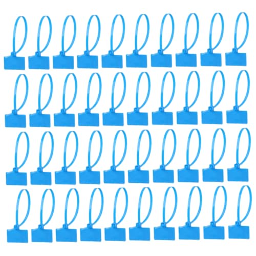 Gatuida 120St Beschilderungskrawatte wiederverwendbare Kabelbinder Kabelclip kabelbinder mit beschriftungsfeld Robuste Kabelbinder für den Außenbereich Kabelbinder mit Etiketten Nylon Blue von Gatuida