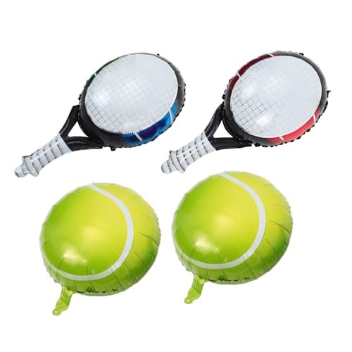 Gatuida 1Satz Tennisballons Und Schlägern Teiliges Set Mit Hellen Folienballons Und Blauen Sowie Roten Tennis Tennis Dekoration von Gatuida