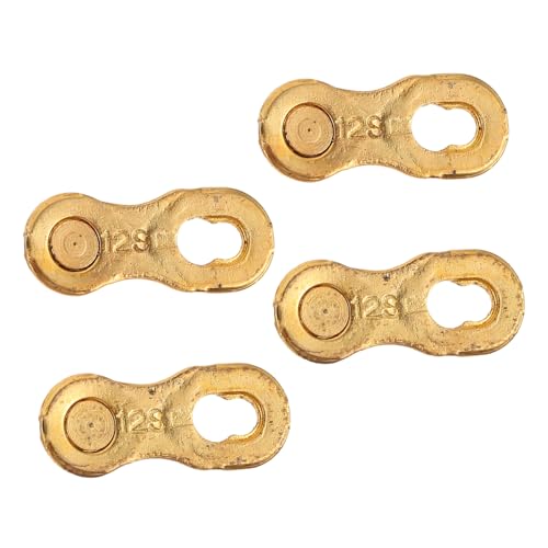 Gatuida 2 Paar Fahrradketten-Stahlgelenk bike chain fahradkettekette Fahrradkettengliedschnalle Fahrradketten-Stahlschnalle Mountainbike-Kettengelenke Fahrrad Kettenadapter Golden von Gatuida