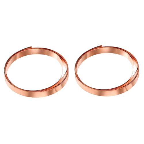 Gatuida 2 Rollen Blatt Kupferband Kleine Perlen Schnappen Bausatz Für Armbänder Aus Tonperlen Edelstein Vergoldung Spiegelkarte Zinn Besteck Streifengold Waffel Massenperlen Rose Gold von Gatuida