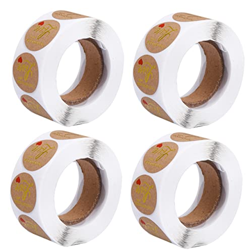 Gatuida 2 Rollen Etiketten zum Backen von Kuchen Geschenkaufkleber Hochzeitsaufkleber für Umschläge paketaufkleber catchring handgemachte Tags selbstklebender DIY-Aufkleber Kraftpapier von Gatuida