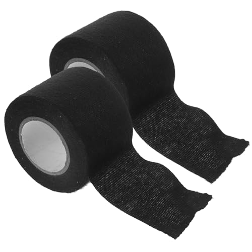 Gatuida 2 Rollen strassband stoffbänder hitzebeständiger klebeband Flockiges Klebeband insulation Kabelbaumband Hochtemperatur-Elektroband -Tape Hochtemperaturband Flanell Black von Gatuida