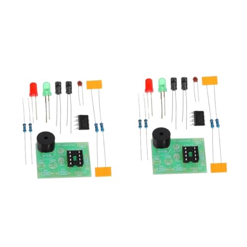 Gatuida 2 Sätze Elektronik Kit Elektronische Gadgets Elektronik Kit DIY Übungsbrett Übungslötbrett 555 Timer Schaltkreis Lötübungswerkzeuge 555 Timer Kit Epoxidharz 3 Stück * 2 von Gatuida