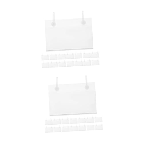 Gatuida 2 Sätze Etikettenhalter Etiketten Aufkleber Preisschilder Preiszeichen Preislabel Clips Für Korbetiketten Etiketten Für Mülltonnenklammern Für Körbe Pvc Transparent 20 Stück * 2 von Gatuida