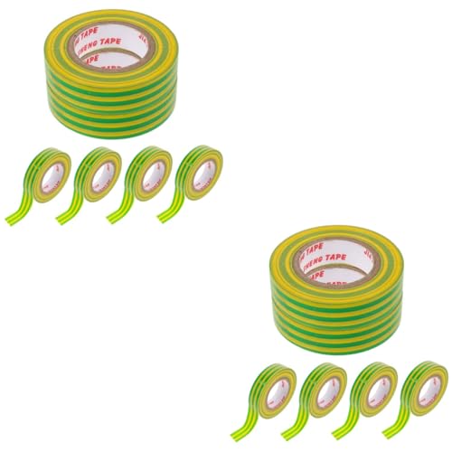 Gatuida 2 Sätze Isolierband Elektrisches Wärmeband Kabelbaumband Elektronikband Wärmeübertragungsband Elektroklebeband Elektriker Klebeband Farbband Farbiges Band Pvc Yellow 6 Rollen * 2 von Gatuida