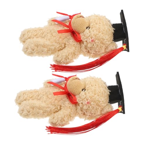 Gatuida 2 Stück Dr. Bärenpuppe Geschmückter Bär Zum Abschluss Bär Der Abschlusssaison Abschluss Ausgestopfte Bären Der Abschluss Hat Charme Abschlussfeier Bärenpuppen Filzstoff Light Brown von Gatuida