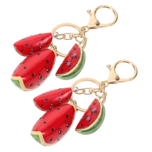 Gatuida 2 Stück Wassermelonen-Schlüsselanhänger schlüsselanhänger für paare schlüsselanhänger für Wassermelonen Schmuck Netter Schlüsselbund Schlüsselanhänger Wassermelone Legierung von Gatuida