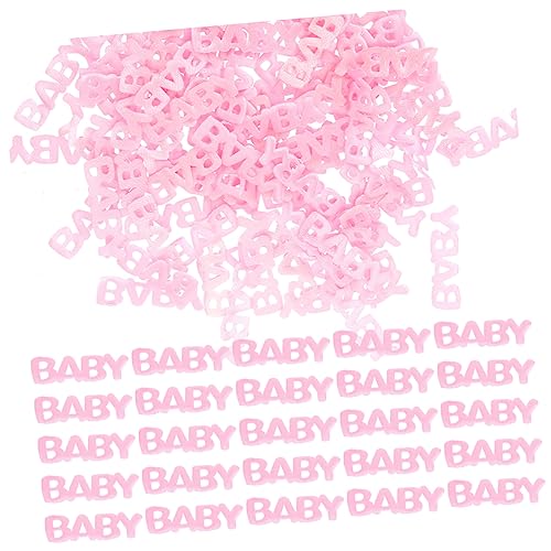 Gatuida 200 Stück Konfetti zur Taufe decoratiuni hochzeitsdeko wedding decoration groovig Planke Girlande esstisch -Dusche-Ornament Tischkonfetti für die Babyparty Plastik Rosa von Gatuida