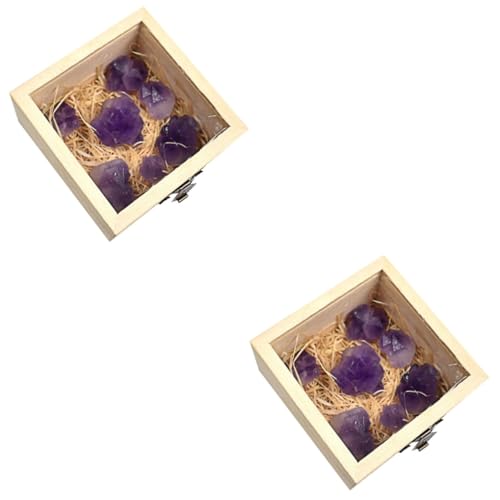 Gatuida 2St Amethyst rohsteine gems Edelsteinanhänger Schmuckanhänger diepurpurnen Felsen polierte Steine Kristalle und Steine Edelsteine natürliche Erzproben natürliche Erze Violett von Gatuida