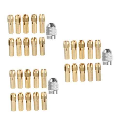 Gatuida 3 Sätze Elektrisches Schleiffutter Drehwerkzeug Set Schleiffutter Schleifmaschine Spannzange Spannzange Spannzange Elektrisches Schleifen Bohrer Bohrer Adapter Edelstahl Golden von Gatuida