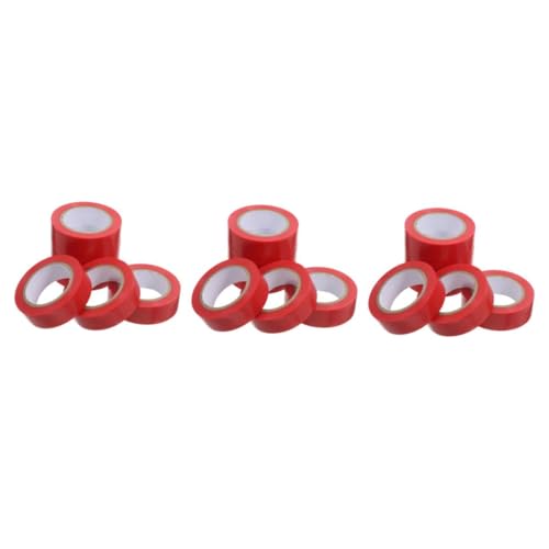 Gatuida 3 Sätze Isolierband Spritzwassergeschütztes Klebeband Farbiges Klebeband Zur Beschriftung Dünner Bürokratischer Aufwand Farbbänder Elektrisches Band Schutzband Rot Pvc 6 Rollen * 3 von Gatuida