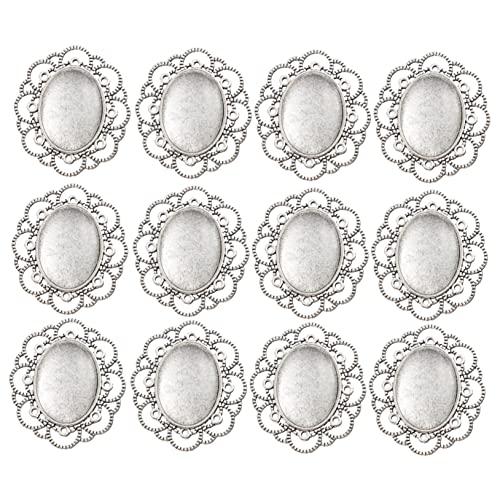 Gatuida 30 Stück Broschenhalter plattiert runde leere Lünette Brosche machen Lünette Herstellung Cabochons retro styles glaskuppel Bastelset leere Broschenbasis Schmuckset Legierung Silver Gatuida 30 Stück Broschenhalter plattiert runde leere Lünette Brosche machen Lünette Herstellung Cabochons retro styles glaskuppel Bastelset leere Broschenbasis Schmuckset Legierung Silver von Gatuida
