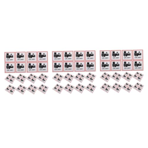 Gatuida 3sets Batterieetikett Sicherheitswarnschilder Für Batterien Batteriewarnschilder Batterietransportetiketten Klebeetiketten Für Batterien Kupferplattenaufkleber Black 200pcs*3 von Gatuida