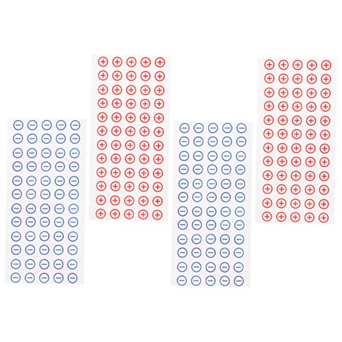 Gatuida 4 Bögen Selbstklebende Batteriepolaritätsaufkleber Batterieelektrodenaufkleber Für Elektrische In Rot Und Blau Für Stromverteilung Und Batteriepole von Gatuida