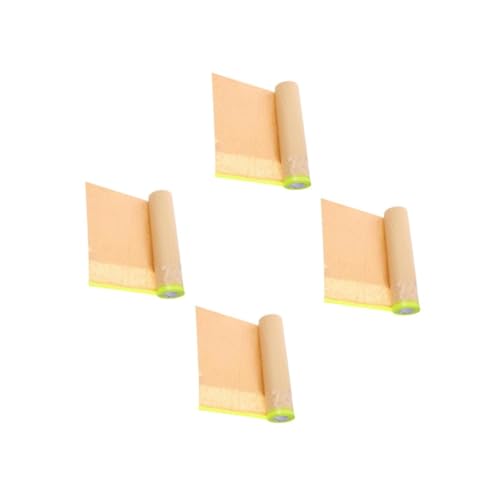 Gatuida 4 Rollen Abdeckpapier Auto Klebeband Zubehör Für Wandmalerei Bodenpapier Zum Streichen Bodenschutz Lackieren Klebepapier Bemalen Farbspritzschutz Kfz-abdeckband Kraftpapier Khaki von Gatuida