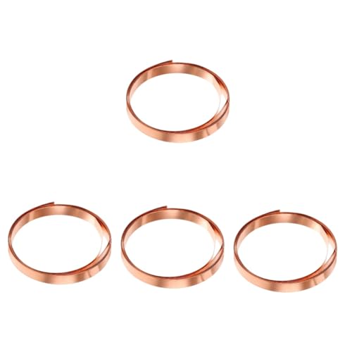 Gatuida 4 Rollen Blatt Kupferband Vergoldung Wachs Kreis Reize Essbares Blattgold Für Kuchen Bausatz Für Armbänder Aus Tonperlen Quetschperle Draht Zur Schmuckherstellung Karte Rose Gold von Gatuida